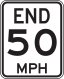 End Speed Limit 50